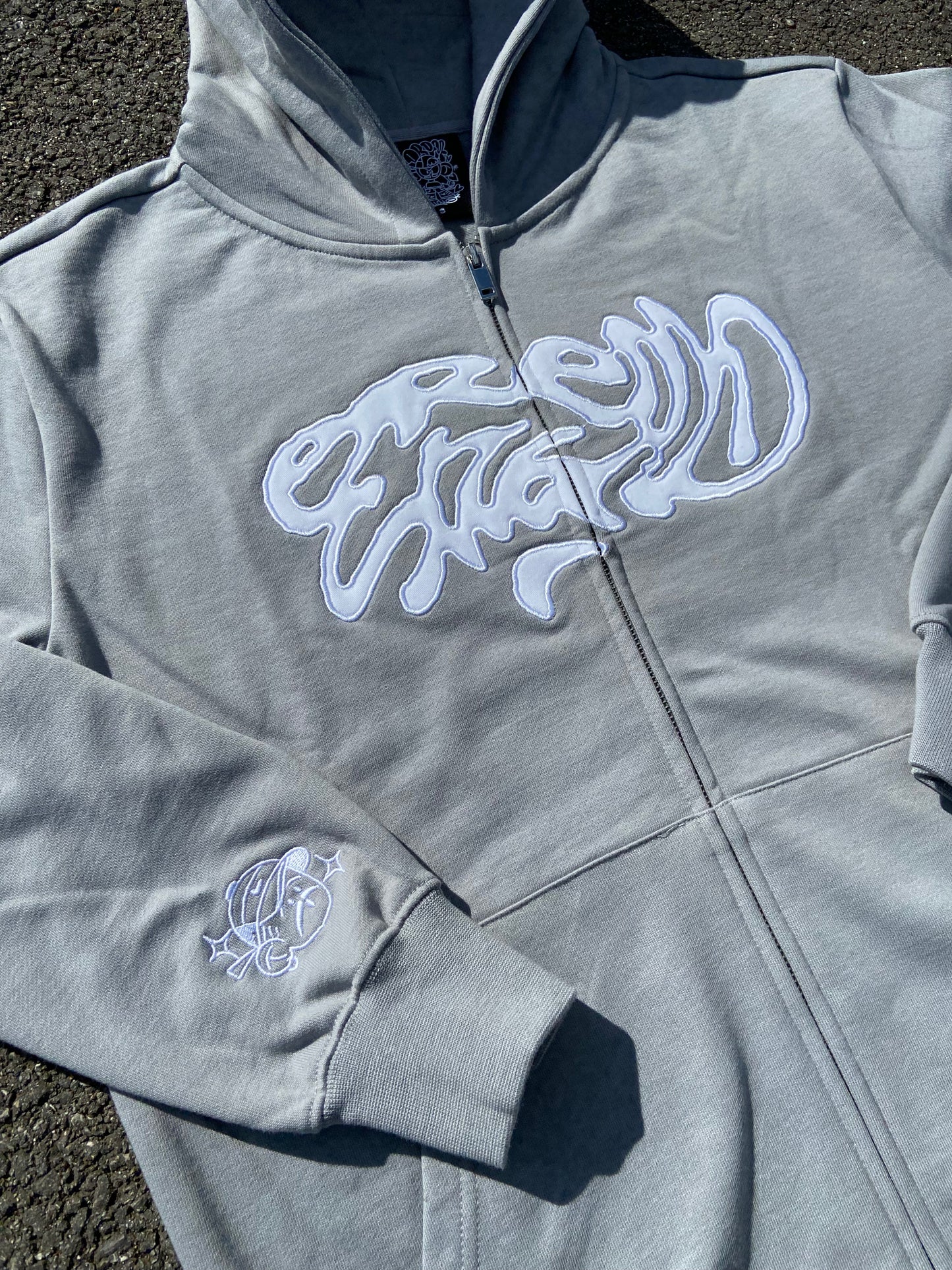 Hoodie Zip Gris