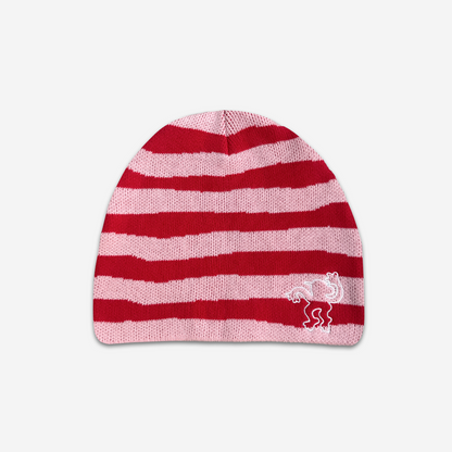 Stripe Beanie "RAYURES DE DEBILE" Pink (pre-order)