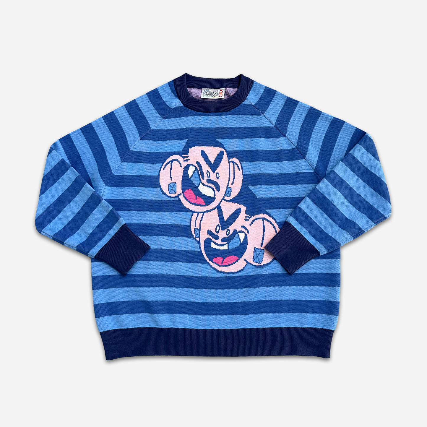 Graphic Knit "DOUBLE DEBILOS" Blue ( pre-order)