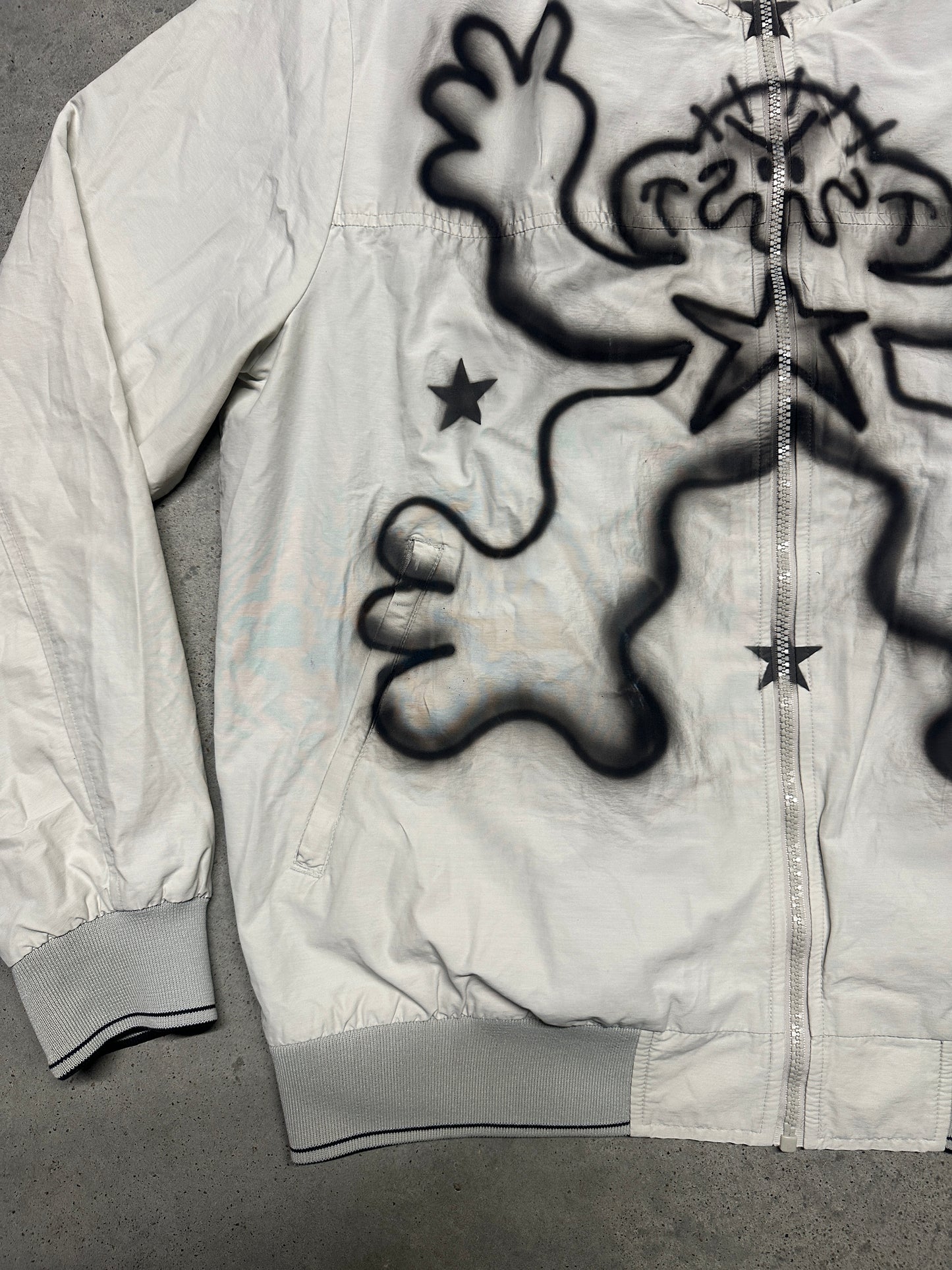 Airbrush custom jacket "DEBILOS"
