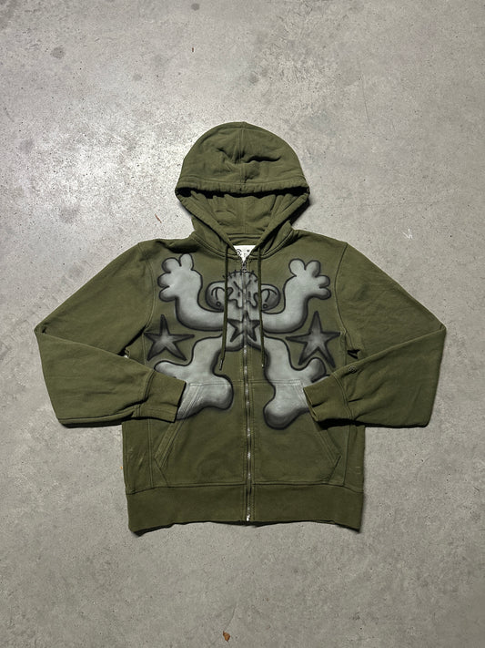 Airbrush custom hoodie zip "DEBILOS"