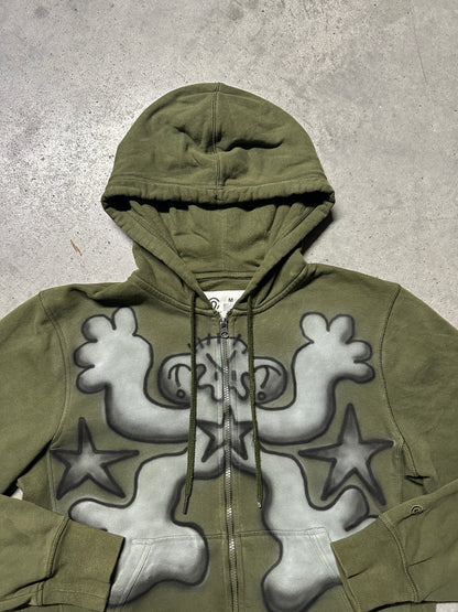 Airbrush custom hoodie zip "DEBILOS"