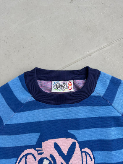 Graphic Knit "DOUBLE DEBILOS" Blue ( pre-order)