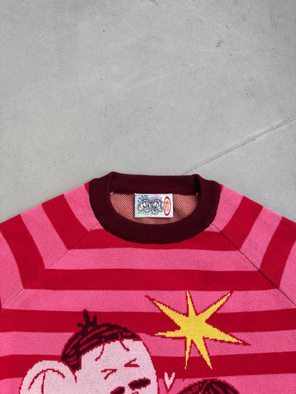Graphic Knit "DOUBLE DEBILOS" Pink ( pre-order)