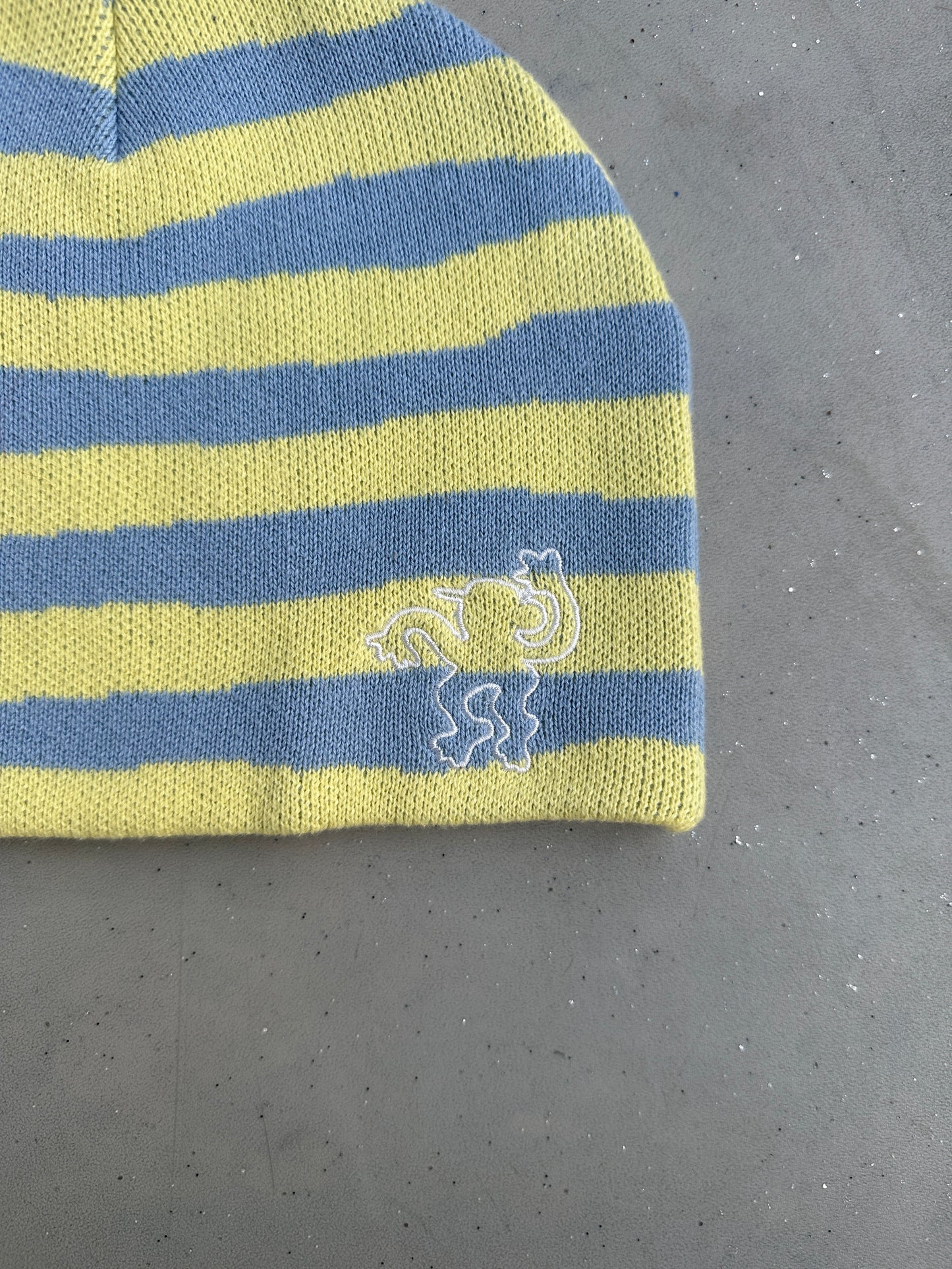 Stripe Beanie "RAYURES DE DEBILE" Yellow (pre-order)