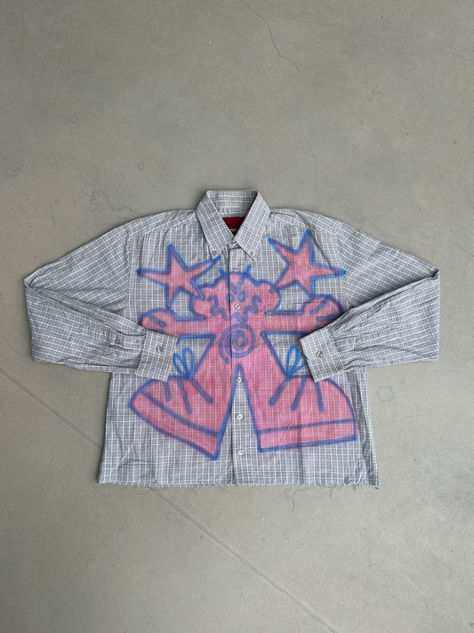 Airbrush custom shirt "DEBILOS"