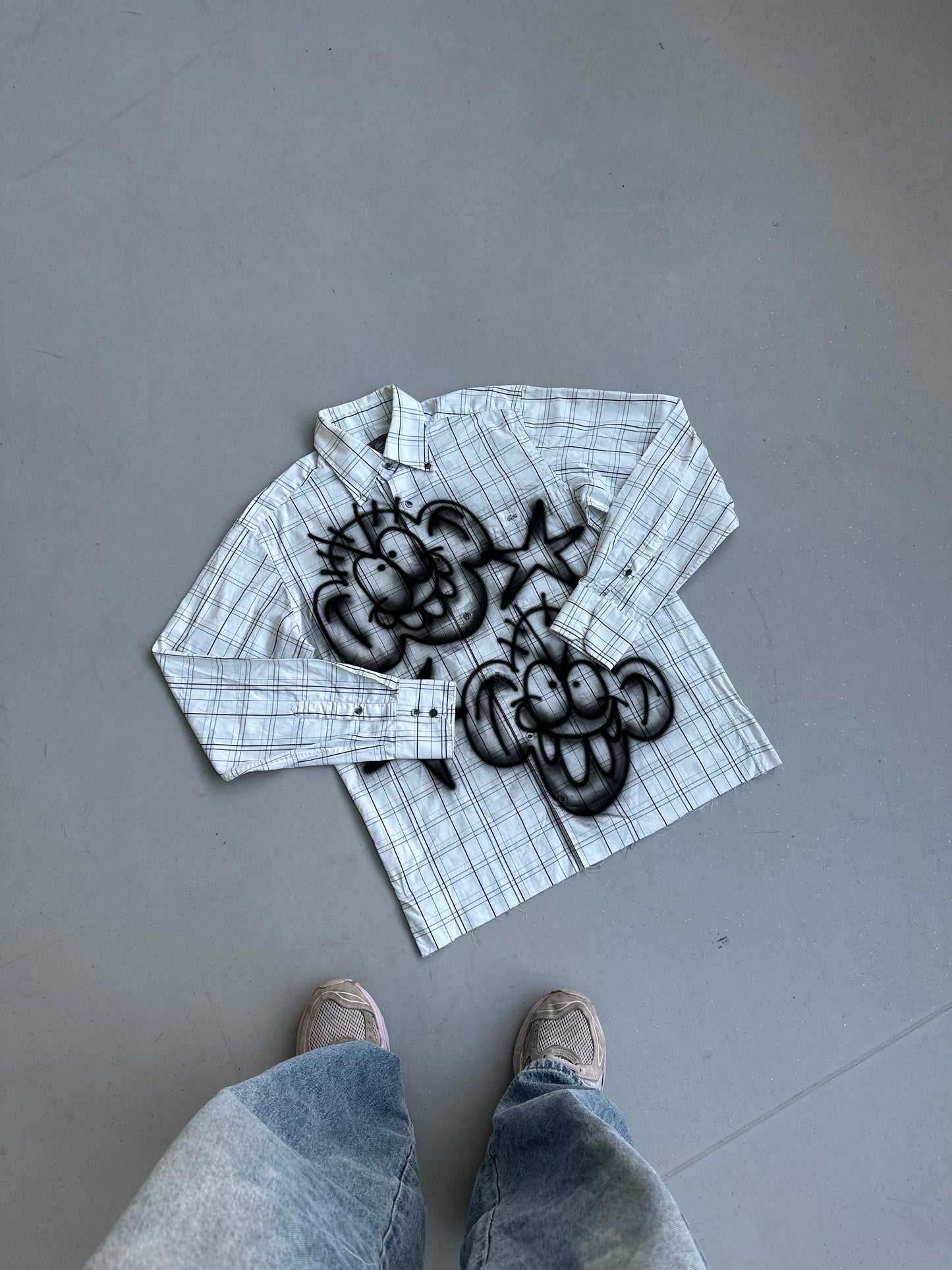 Airbrush custom shirt "DOUBLE DEBILOS"