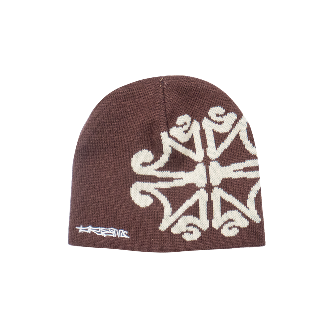 Bonnet MOTIF Marron